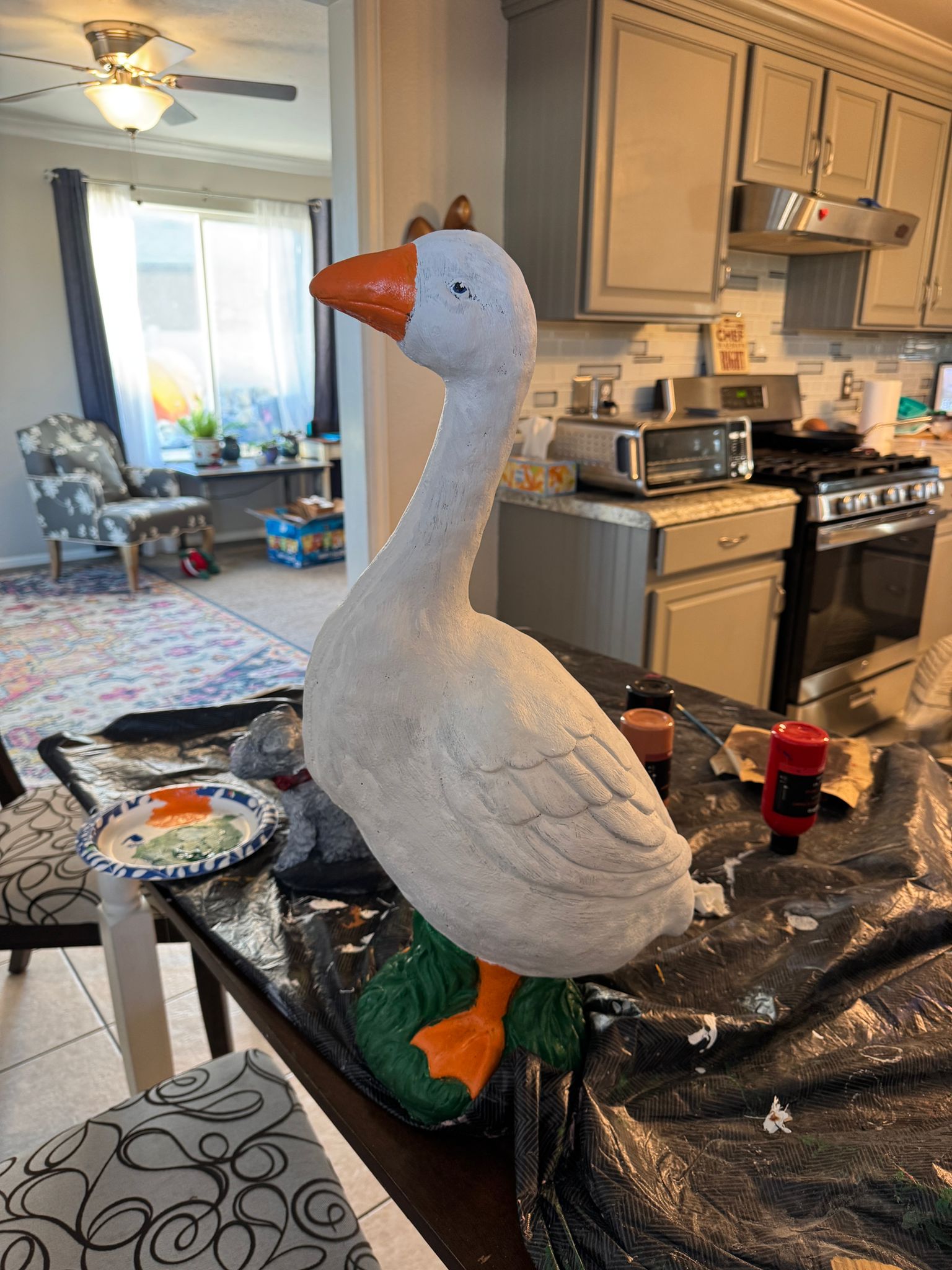 Concrete Porch Goose